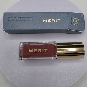 Merit Shade Slick Tinted Lip Oil In Shade Pink Beet 0.23 Fl Oz NEW Omega-3